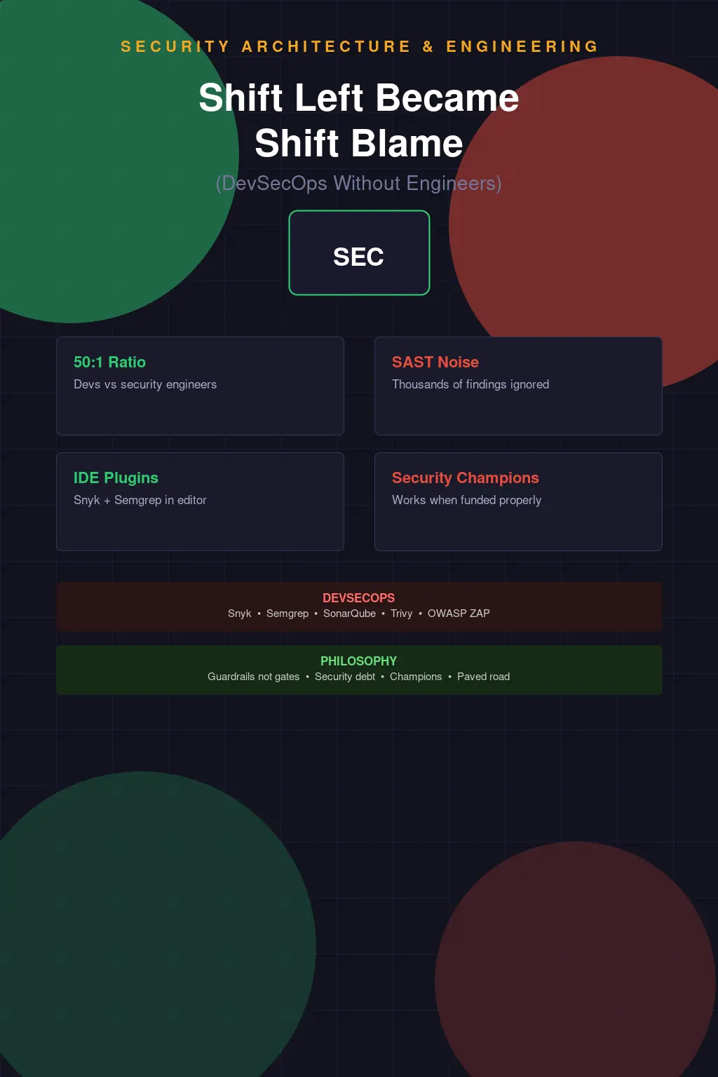 Shift Left Became Shift Blame — Why DevSecOps Failed Without Security Engineers
